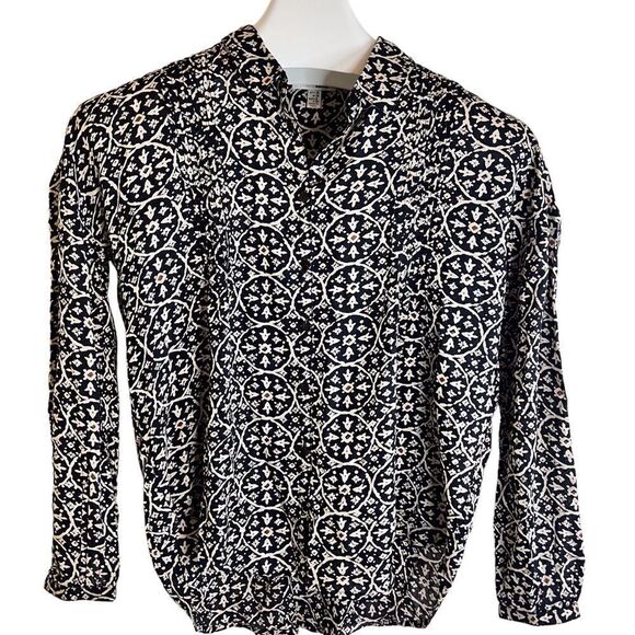 Women’s Amuse Society‎ Vneck Patterned Blouse 100% Viscose Size XS - Picture 3 of 12